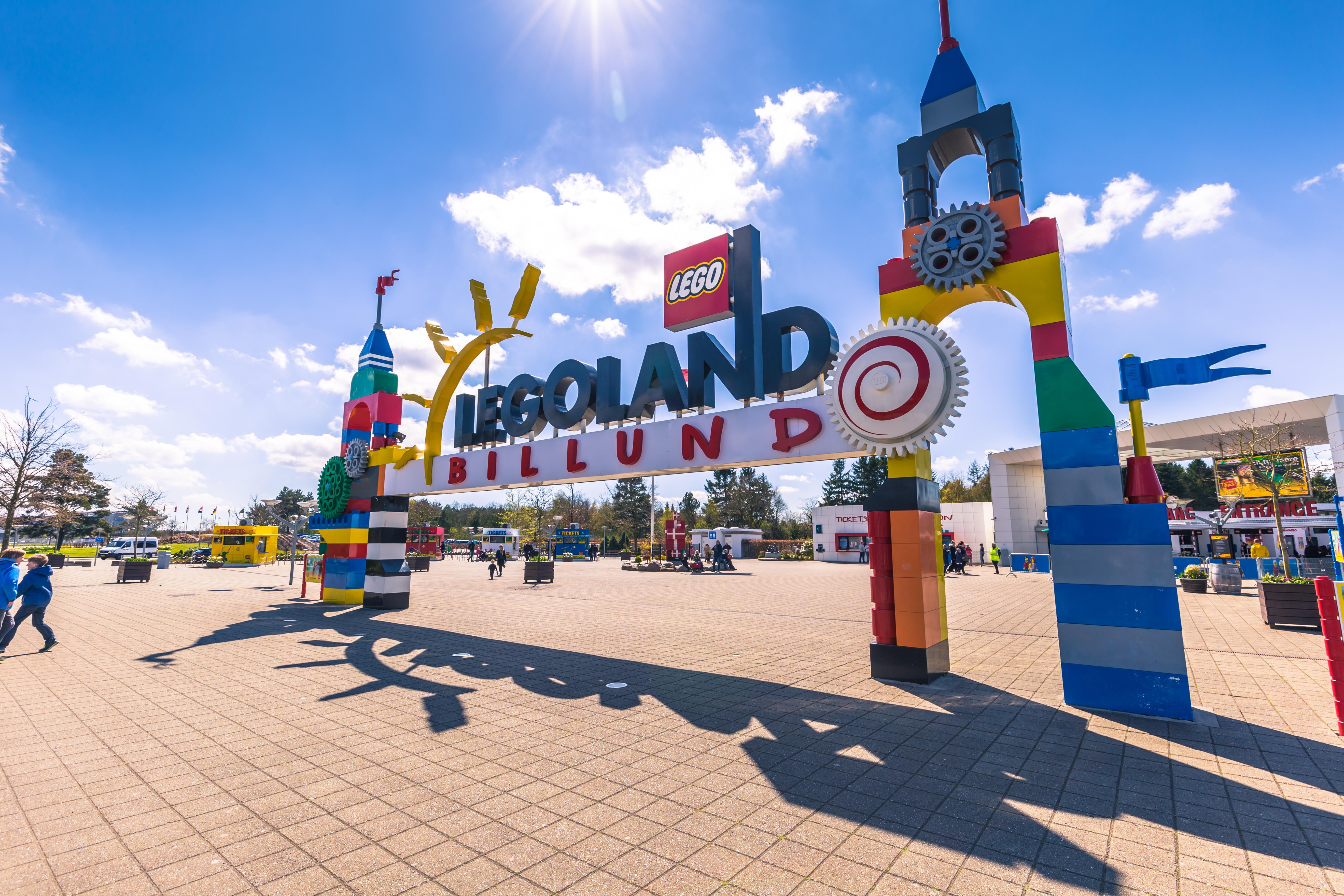 Entrance to Legoland, Billund Denmark region SWT